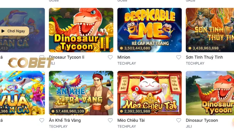 Các game đổi thưởng phổ biến tại Cobet